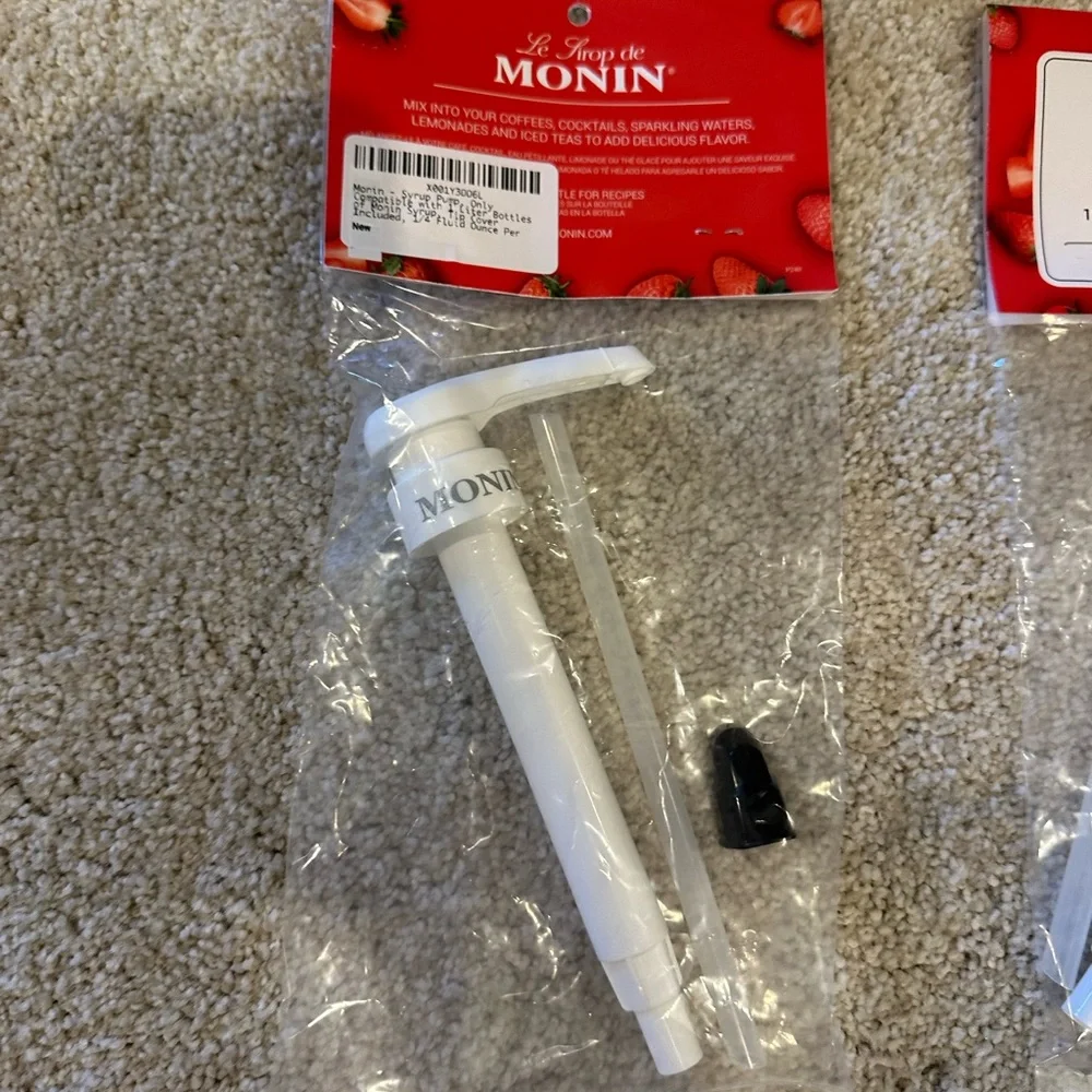 Monin 1L Syrup Pump Dispenser x 2